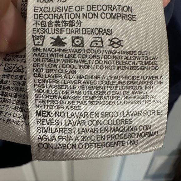 Air Jordan lined hooded jacket size youth XL, front zip, pockets, blue - Picture 10 of 15